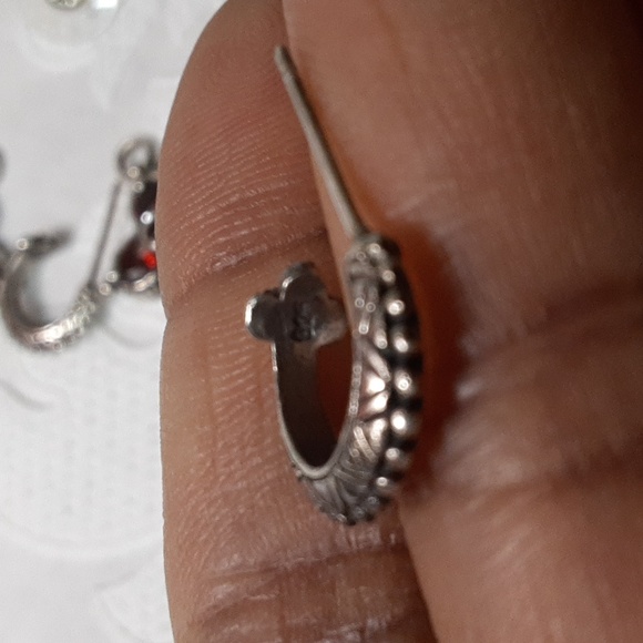 925 Genuine Garnets Earrings and Ring Set. FIRM. - Picture 13 of 17